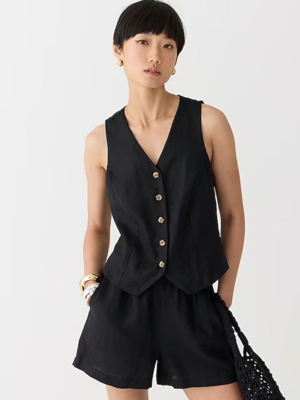 JCREW Slim-fit vest in linen